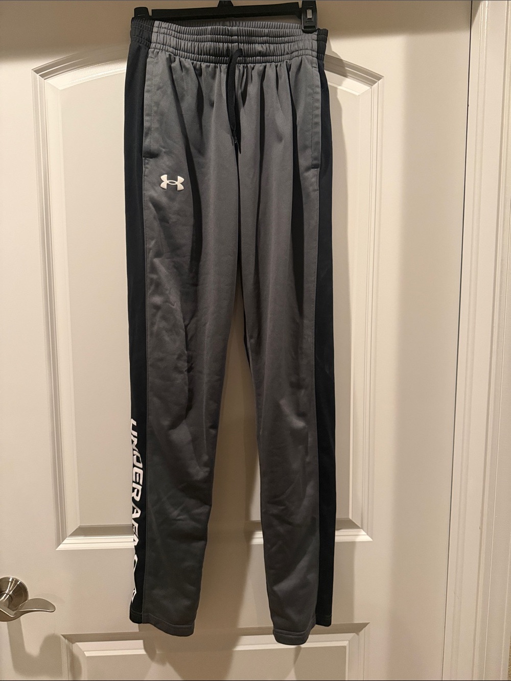 Under Armour Gray and Black Mens Jogger Track Pants